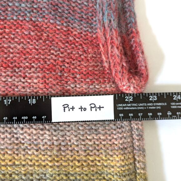 MOTH Anthropologie Rinda Rainbow Mohair Knit Long Duster Cardigan Vest XS/S - Picture 10 of 12